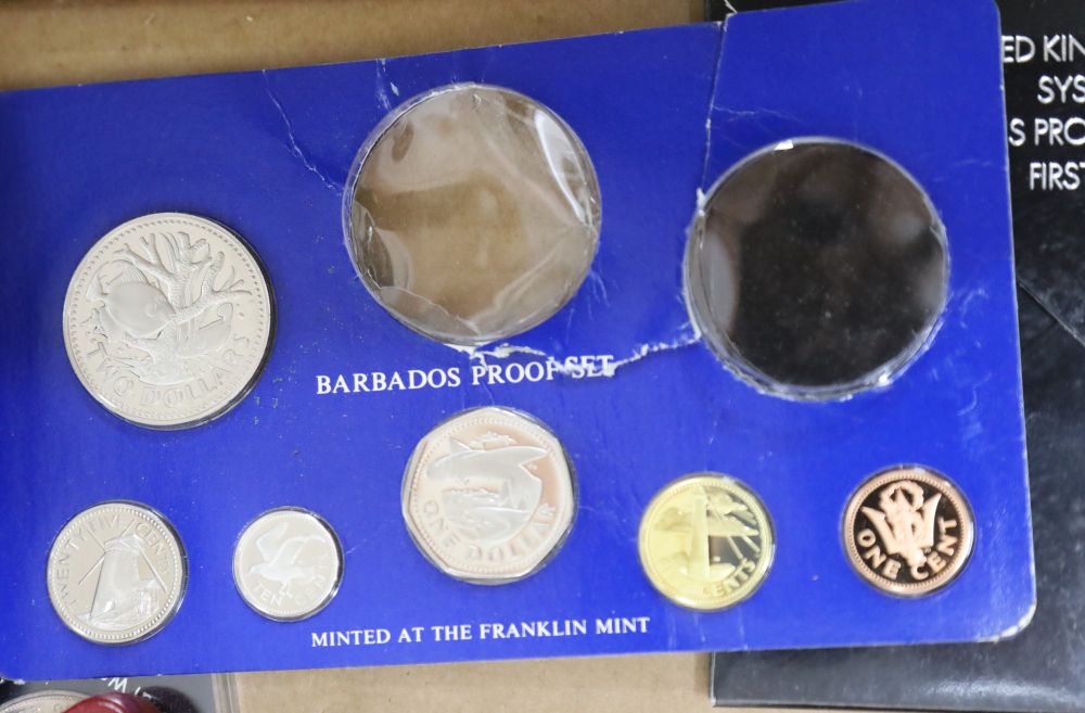 A quantity of mixed proof coinage